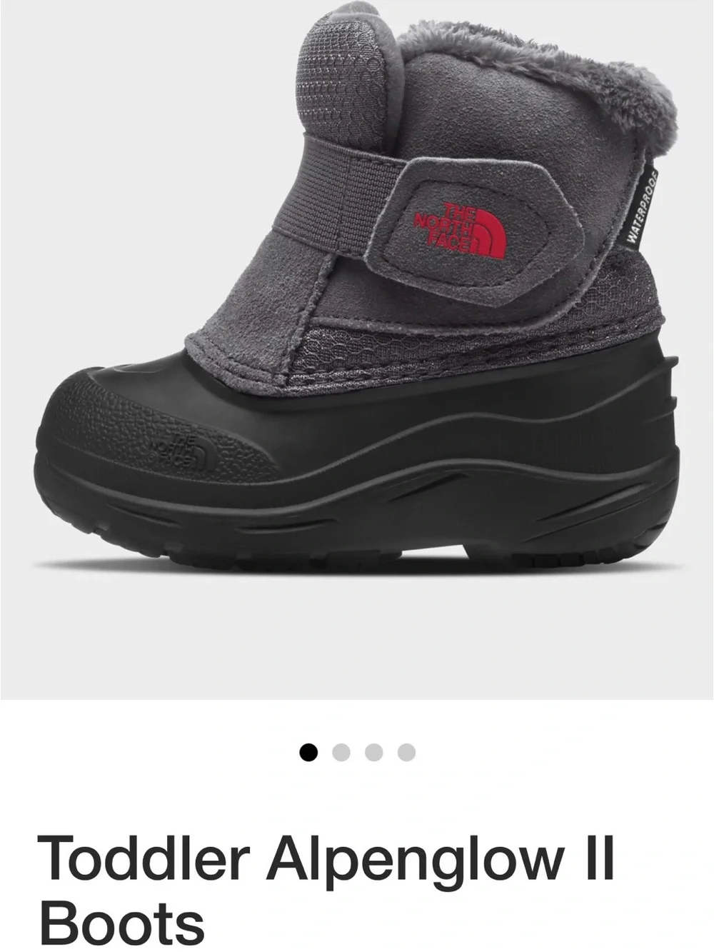 North face Toddler Alpenglow II Boots Waterproof Winter Boots - Gray